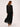 Rinascimento Maxi Abito in Crepe Georgette Nero