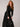 Rinascimento Maxi Abito in Crepe Georgette Nero